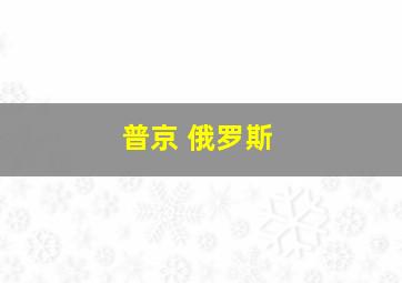 普京 俄罗斯